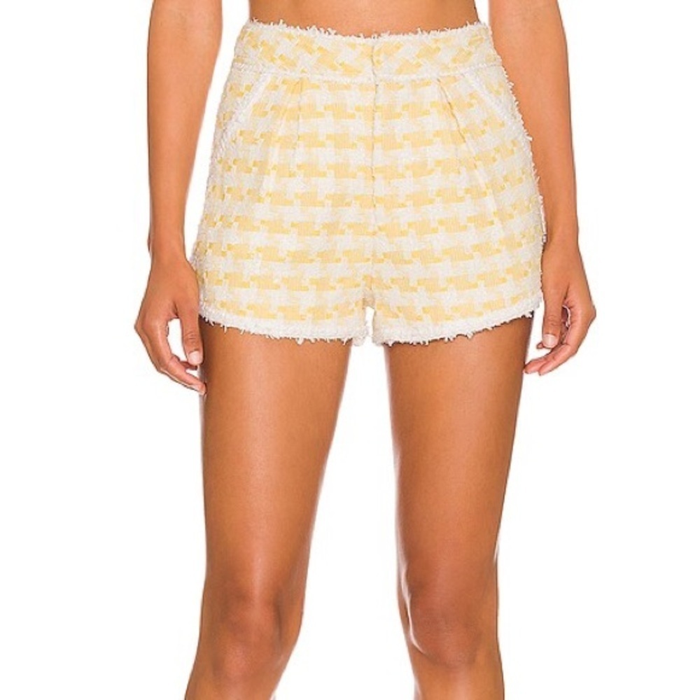 NWT Retrofete Adri Short in Yellow & White ($345) - Size Large